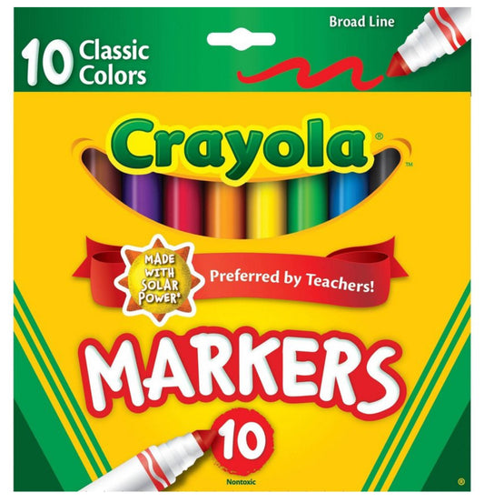 Crayola Markers Broad Line 10 Count -Classic Colors